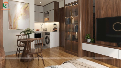 Nhật Quang Decor thiết kế thi công trọn gói căn Studio cho thuê tại đường Láng - Cầu Giấy - Hà Nội